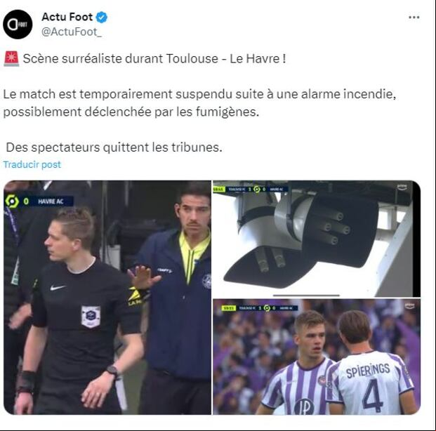 Más detalles de lo ocurrido este domingo en el estadio Municipal de Toulouse.