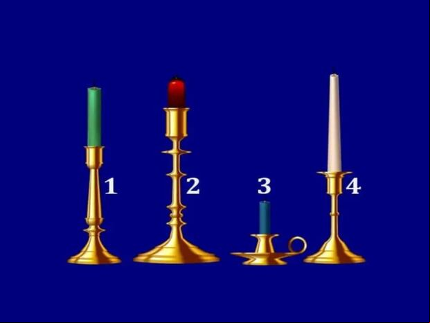 TEST VISUAL | Esta imagen te muestra cuatro velas. Indica cuál quieres encender. (Foto: namastest.net)