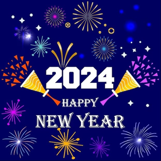 Imágenes con frases para la celebración del Año Nuevo 2024. (Foto: Internet)