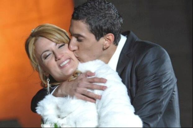 La pareja cuando se casaron en Rosario (Foto: Jorgelina Cardosa / Instagram)