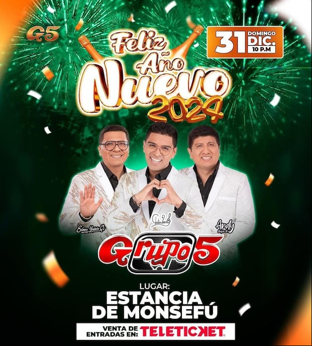 El Grupo 5 ofrecerá un concierto por Año Nuevo. (Foto: Instagram)
