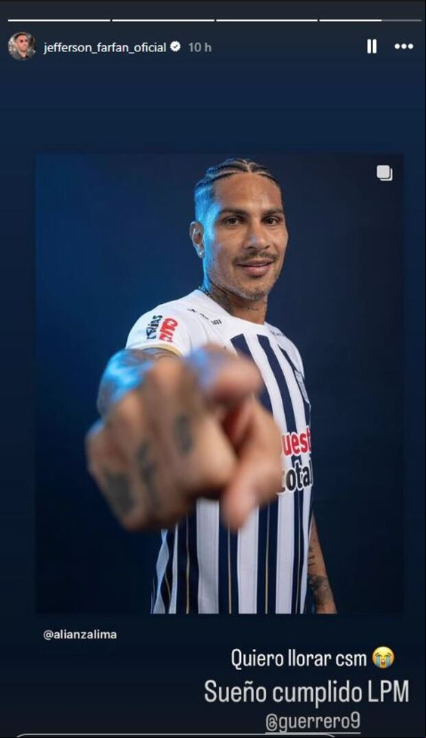 La emoción de Farfán con la llegada de Guerrero a Alianza Lima.