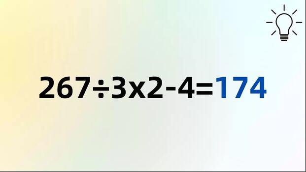 RETO MATEMÁTICO | El resultado de la ecuación es 174.
