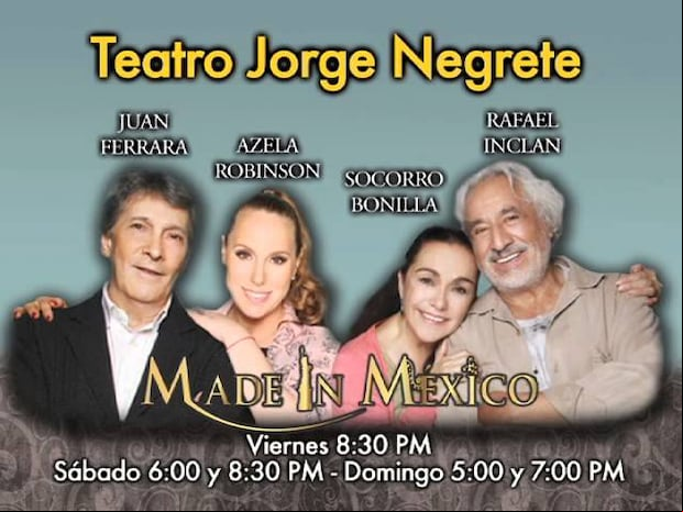 El cartel promocional de la obra de teatro "Made in México" (Foto: Cartelera de Teatro / Web)