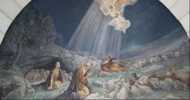 According to the Bible, an angel announced the birth of Jesus to the shepherds.