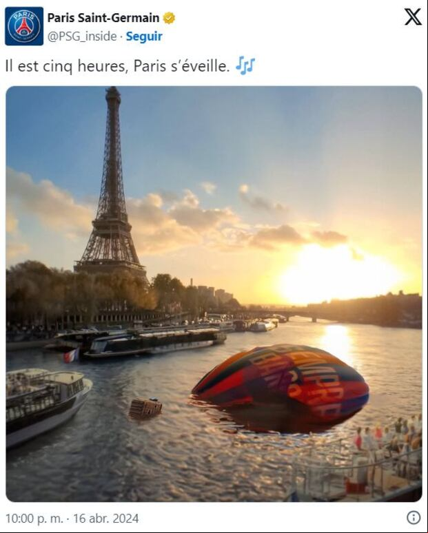 La burla del PSG luego de eliminar al Barcelona.