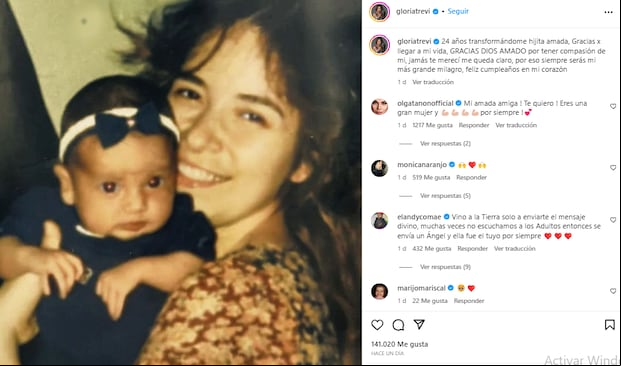 Gloria Trevi decidió honrar la memoria de su hija en redes sociales (Foto: Gloria Trevi / Instagram)