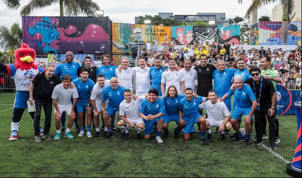 Luis Guadalupe fue parte del partido de leyendas de la Conmebol. (Foto: Conmebol)