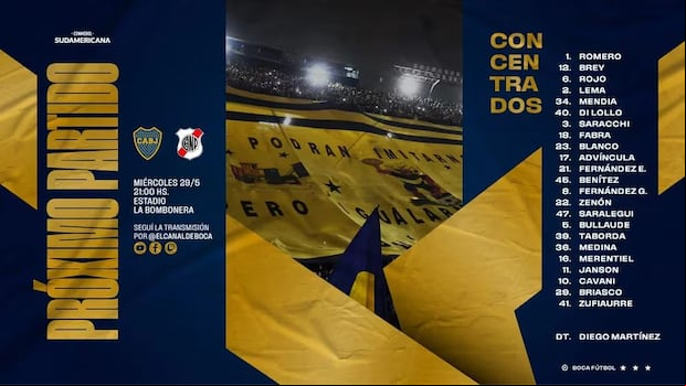 Luis Advíncula fue convocado para el partido entre Boca vs Nacional Potosí por la Copa Sudamericana.