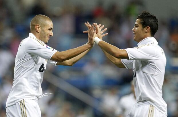 Cristiano Ronaldo y Karim Benzema, una dupla letal en Real Madrid.