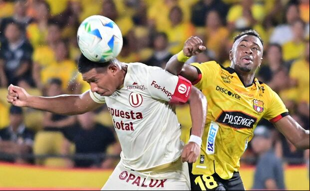 Edison Flores anotó su primer gol en la Copa Libertadores 2025. Fue ante Barcelona SC en Guayaquil. (Foto: AFP)