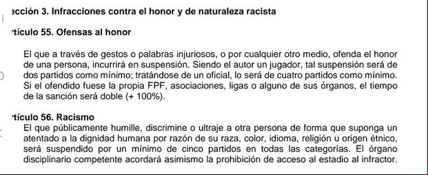 El artículo 55 del Reglamento Único especifica los motivos de sanción cuando se atenta contra el honor. (Foto: Carlos Benavente)