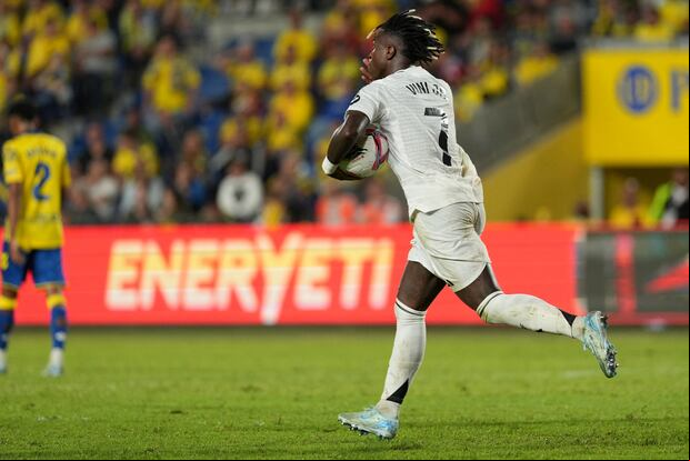 Vinícius Jr. anotó el gol del emapte de Real Madrid. (Foto: AFP)