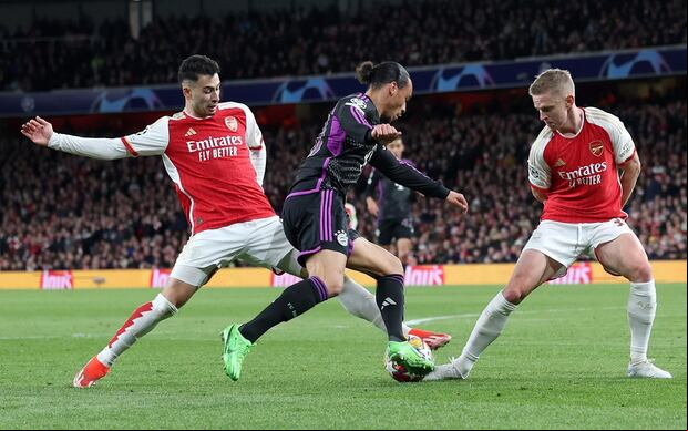 Arsenal y Bayern Munich empataron 2-2 en la ida por los cuartos de final de la Champions League. (Foto: EFE)
