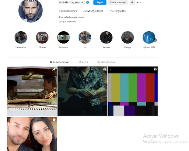 El actor borró todas sus publicaciones de Instagram (Foto: Rafael Amaya / Instagram)