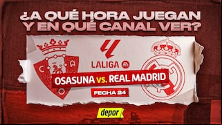 ¿En qué canales ver Real Madrid vs. Osasuna y a qué hora juegan por LaLiga?