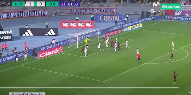 Jhon Durán ganó en el primer palo y apareció Luis Díaz en el segundo poste. (Foto: Movistar)