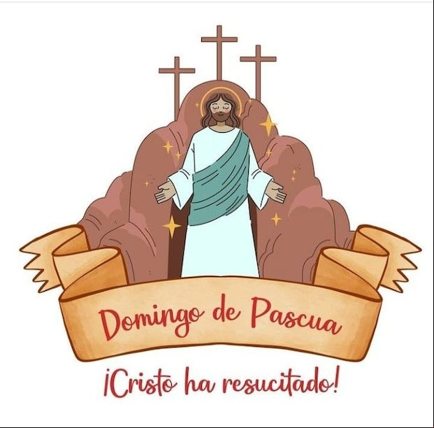 Imágenes por Domingo de Pasua para compartir en redes sociales (Foto: Pinterest).
