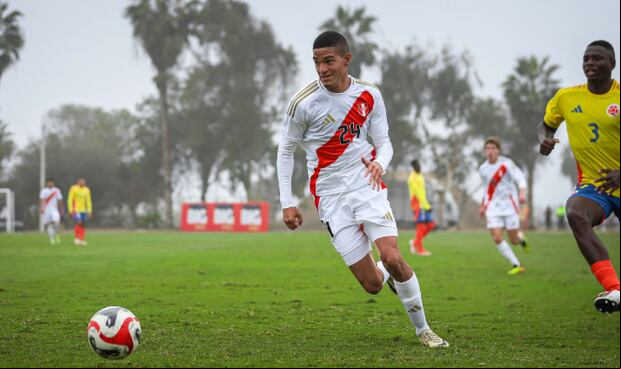 Perú Sub 20 igualó 1-1 con su similar de Colombia en un amistoso en 2024. (Foto: FPF)