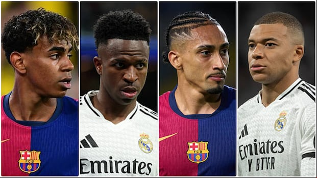Alineaciones del Barcelona vs. Real Madrid por la final de la Copa del Rey 2025 (Foto: Composición / Getty Images).