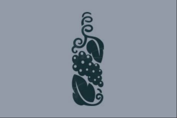 TEST VISUAL | Esta imagen, que posee un fondo de color plomo, te muestra dos dibujos: el de una botella y el de un racimo de uvas. (Foto: MDZ Online)