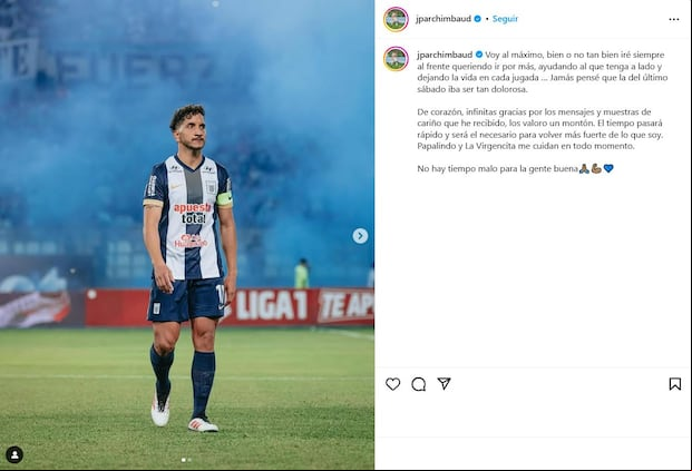 Mensaje de Jean Pierre Archimbaud en Instagram (Foto: @jparchimbaud).