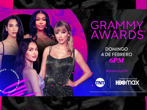 TNT tendrá la cobertura exclusiva de los Grammy Awards 2024 este domingo 4 de febrero para los países de Latinoamérica. (Foto: TNT)