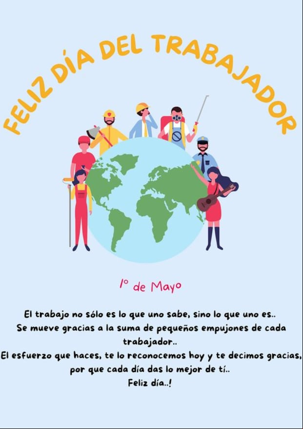 Imágenes Día del Trabajador 2024: postales con mensajes para dedicar (Foto: Internet)
