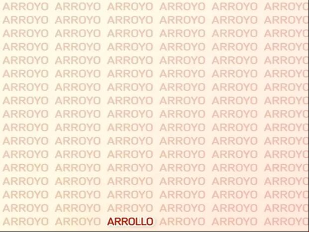 Aquí te mostramos la ubicación de la palabra arrollo en la sopa de letras.| Foto: genial.guru