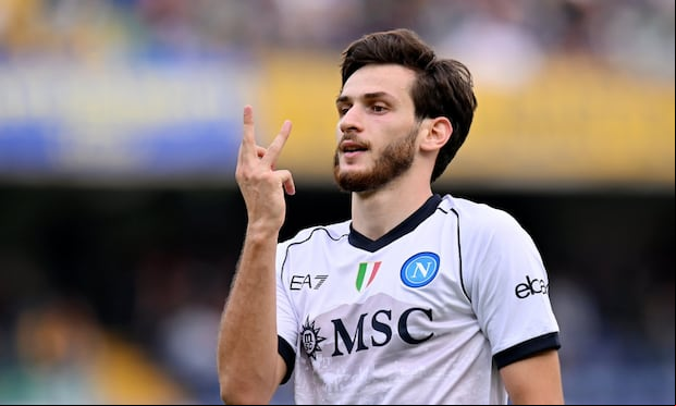 Khvicha Kvaratskhelia es figura absoluta en el Napoli. (Foto: Getty Images)