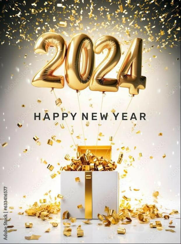 Imágenes de Año Nuevo 2024 para dedicar, saludar y compartir (Foto: Pinterest)