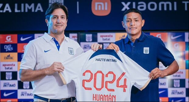 Bruno Marioni junto a Marco Huamán (Foto: Alianza Lima)