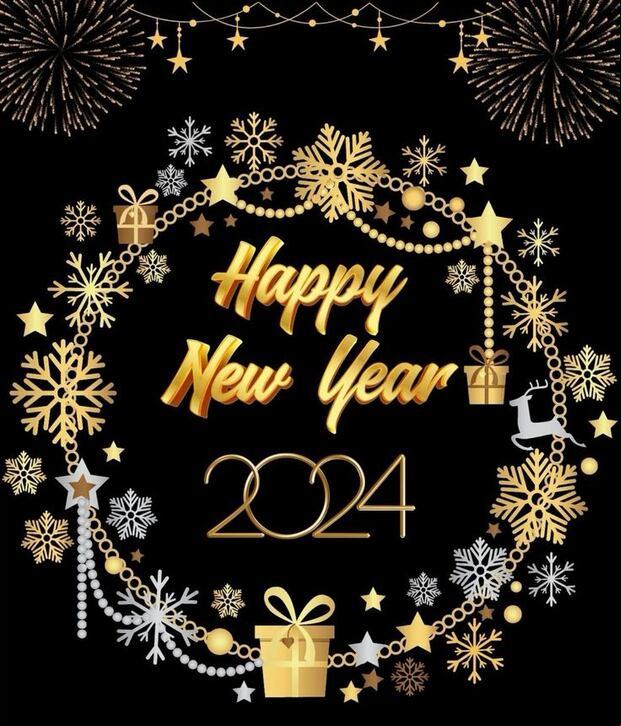 Imágenes de Año Nuevo 2024 para dedicar, saludar y compartir (Foto: Pinterest)