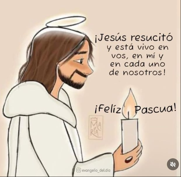 Imágenes por Domingo de Pasua para compartir en redes sociales (Foto: Pinterest).