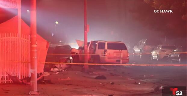 Escena donde ocurrió la tragedia ocurrida en el sur de Los Ángeles. (Foto: Telemundo)