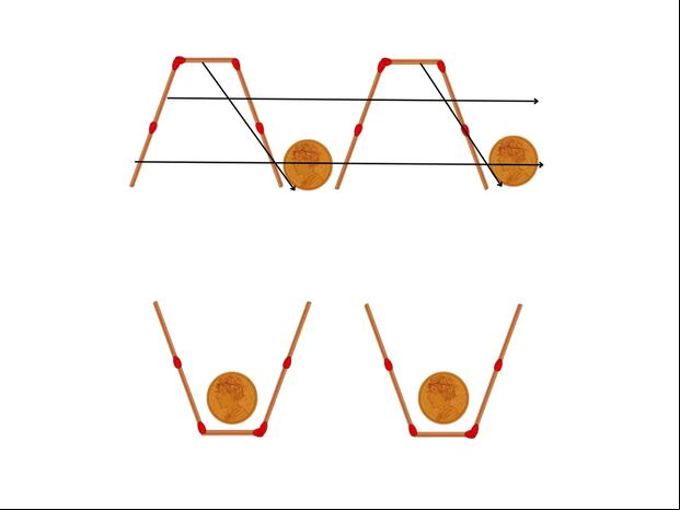 RETO MATEMÁTICO | En esta imagen te muestro paso a paso qué cerillas mover para meter las monedas dentro de los vasos.