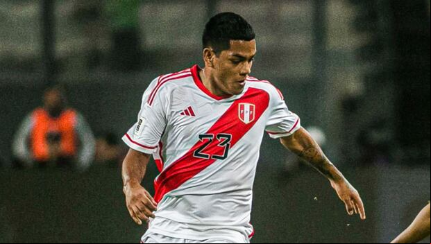 Joao Grimaldo debutó con la Selección Peruana ante Brasil por las Eliminatorias 2026. (Foto: Andina)