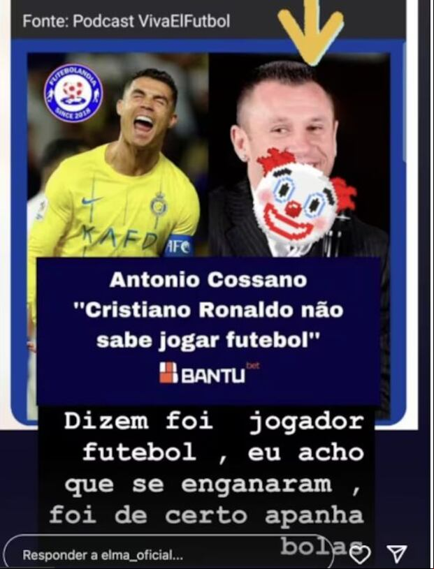 La respuesta de la hermana de Cristiano Ronaldo a Cassano.