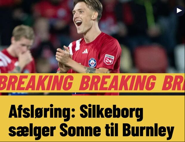 Prensa danesa anuncia de esta manera la llegada de Sonne al fútbol inglés.