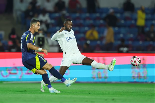 Cristiano Ronaldo en un partido entre Al Nassr vs Al Hilal, por la Supercopa de Arabia Saudita. (Foto: Getty Images)