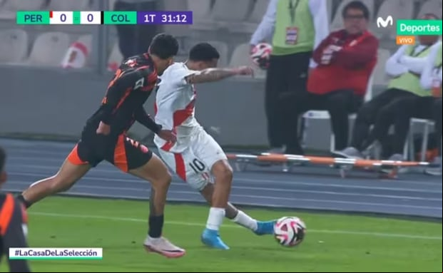 Sergio Peña fue uno de los mejores del campo en el 2-1 con Colombia. (Foto: Movistar Deportes)