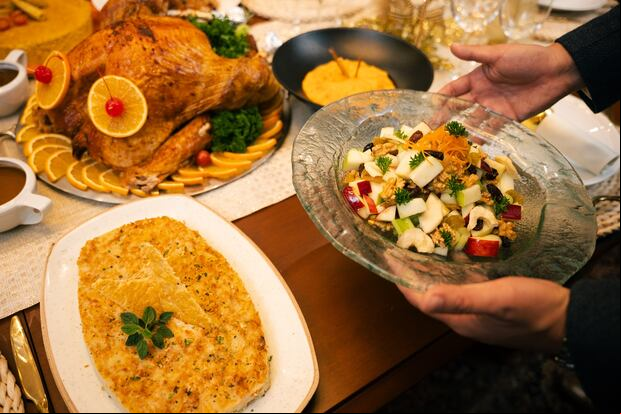 The side dishes accompany the turkey for this Christmas.