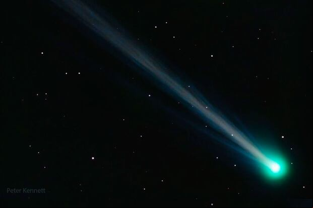 La cola del cometa Nishimura crece a medida que se acerca al Sol (Foto: Peter Kennett / NASA)