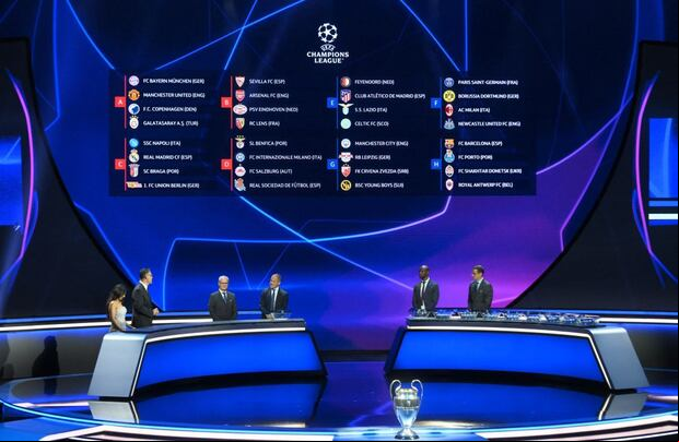 El sorteo de Champions League con Real Madrid, Barcelona y PSG. (Diseño: Depor)