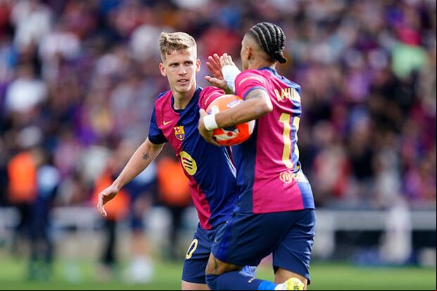 FC Barcelona le ganó 4-3 a Celta de Vigo y sigue como el único líder de LaLiga de España. (Foto: Getty Images)