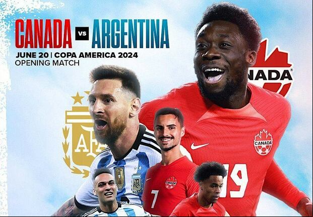 Partido entre Argentina vs. Canadá por la Copa América 2024.