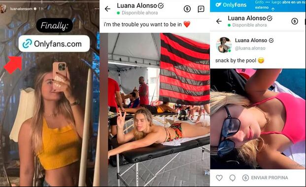 Así luce el perfil de OnlyFans de Luana Alonso.