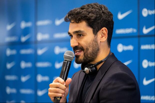 Ilkay Gündogan tuvo su primera conferencia de prensa como jugador del Barça. (Foto: FC Barcelona)