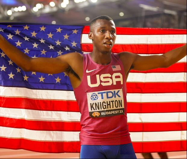 Erriyon Knighton, atleta de 200 metros lisos, dio positivo por esteroides en un control sorpresa en marzo de este año, pero igualmente corrió en los Juegos Olímpicos por Estados Unidos. (Foto: Difusión)