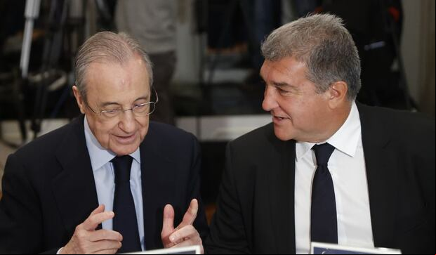 Florentino Pérez y Joan Laporta son fundadores de la Superliga Europea. (Foto: EFE)